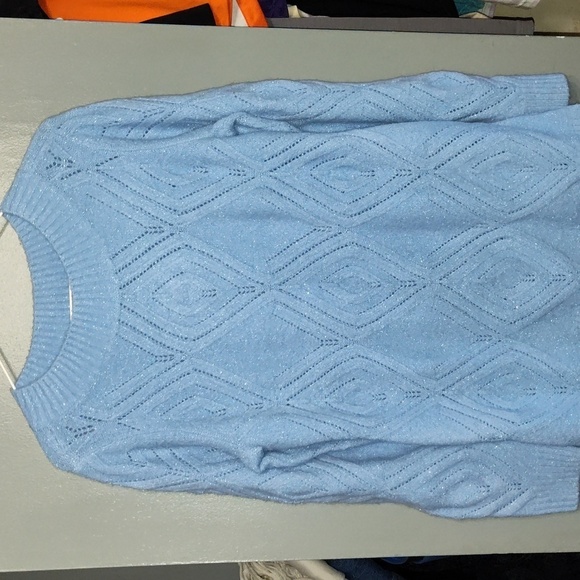Talbots Knit Sweater blue sparkly size extra small - Picture 2 of 7